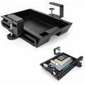 Under Desk Slide-Out Storage Drawer, Small 11.7x8.2Pull-Out Organizer with Smooth Sliding Rail, Adjustable C-Clamp Mount, Black Tray for Home Office &amp; Standing Desk