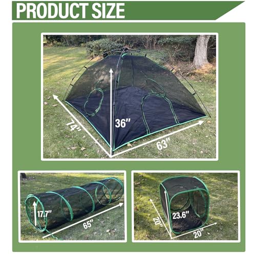 Outdoor Cat Play Tent and Tunnel Set A205