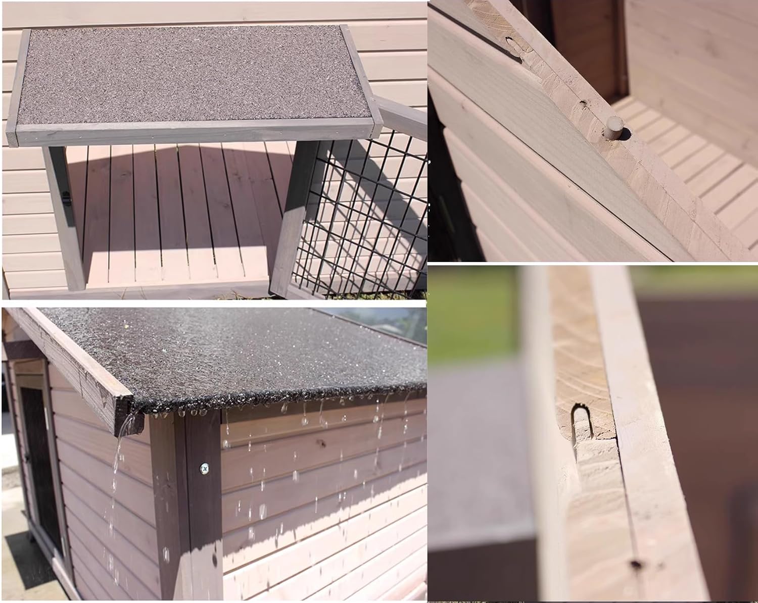Outdoor Dog House with Elevated Floor and Air Vent V657000