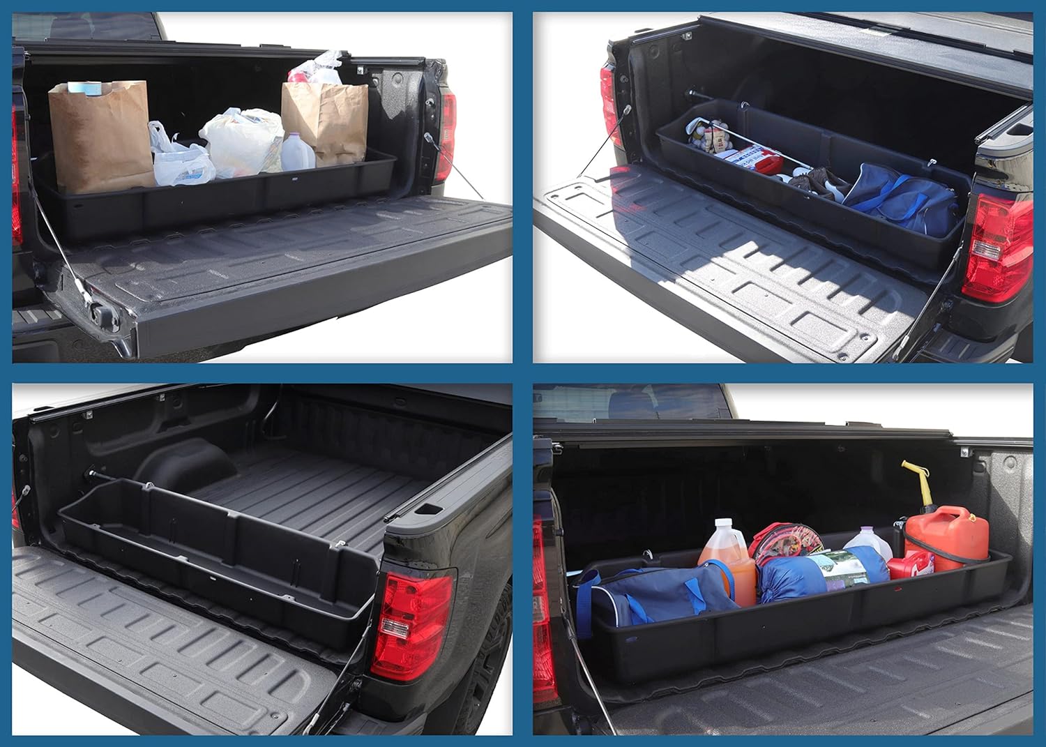Truck Bed Storage Cargo Container with Secure Attachment System V8265