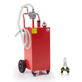 30 Gallon Gas Caddy - Portable Fuel Tank with Pump and Wheels Portable Fuel Storage Tank for Car, Lawnmower, ATV, Boat, Motorcycle