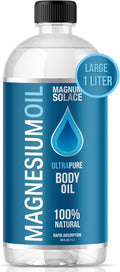 Magnesium Oil for Muscles Magnesium Bath Soak - Large 1 Liter (34 oz) for Use in Salt Bath, Foot Soaks or to Refill Magnesium Oil Spray Bottles - Great Alternative to Magnesium Bath Flakes