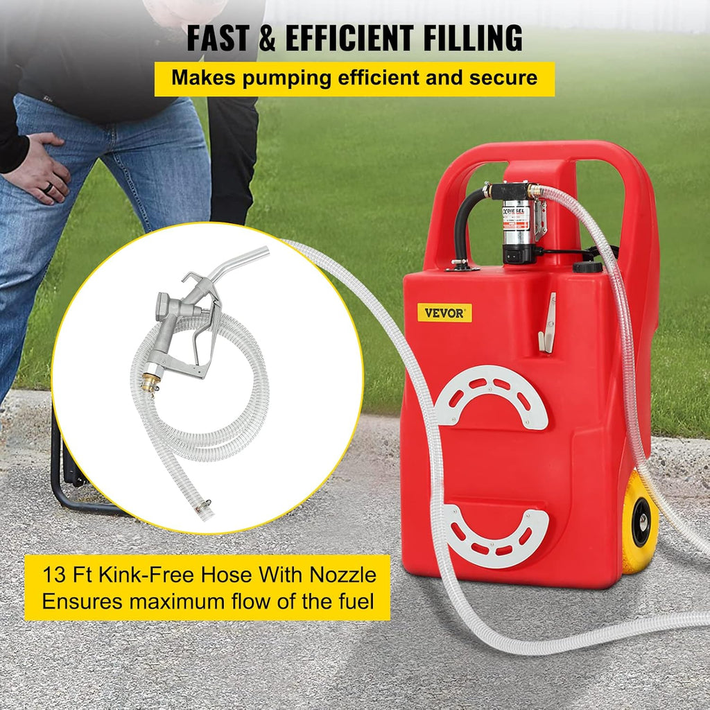 Portable Fuel Storage Tank 32 Gallon with 12V Transfer Pump O557