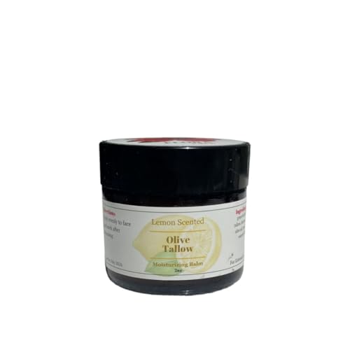 OLIVE TALLOW BALM. 100% Grass-Fed Beef Tallow & Organic Olive Oil – Natural Face Moisturizer for Sensitive Skin. Beef Tallow for Skin Care, 2oz. (2 oz, Vanilla)