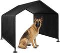 Dog Shade Shelter for Large Medium Small Dogs, Waterproof Dog House Outdoor with Sun & Rain Canopy, Pet House for Dogs/Cat/Chicken/Rabbit - Black (49" L x 49" W x 43" H)