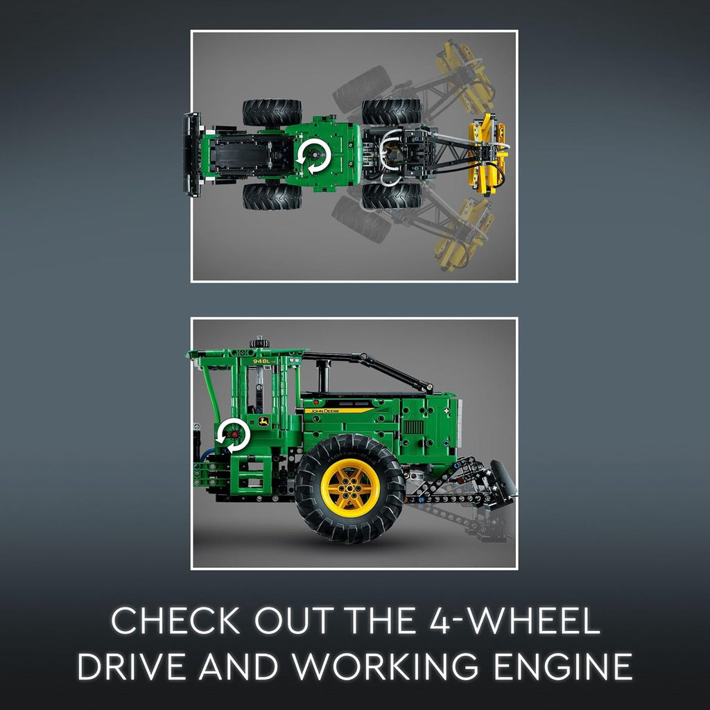Technic John Deere 948L-II Skidder Building Kit for Kids Ages 11 and Up C987