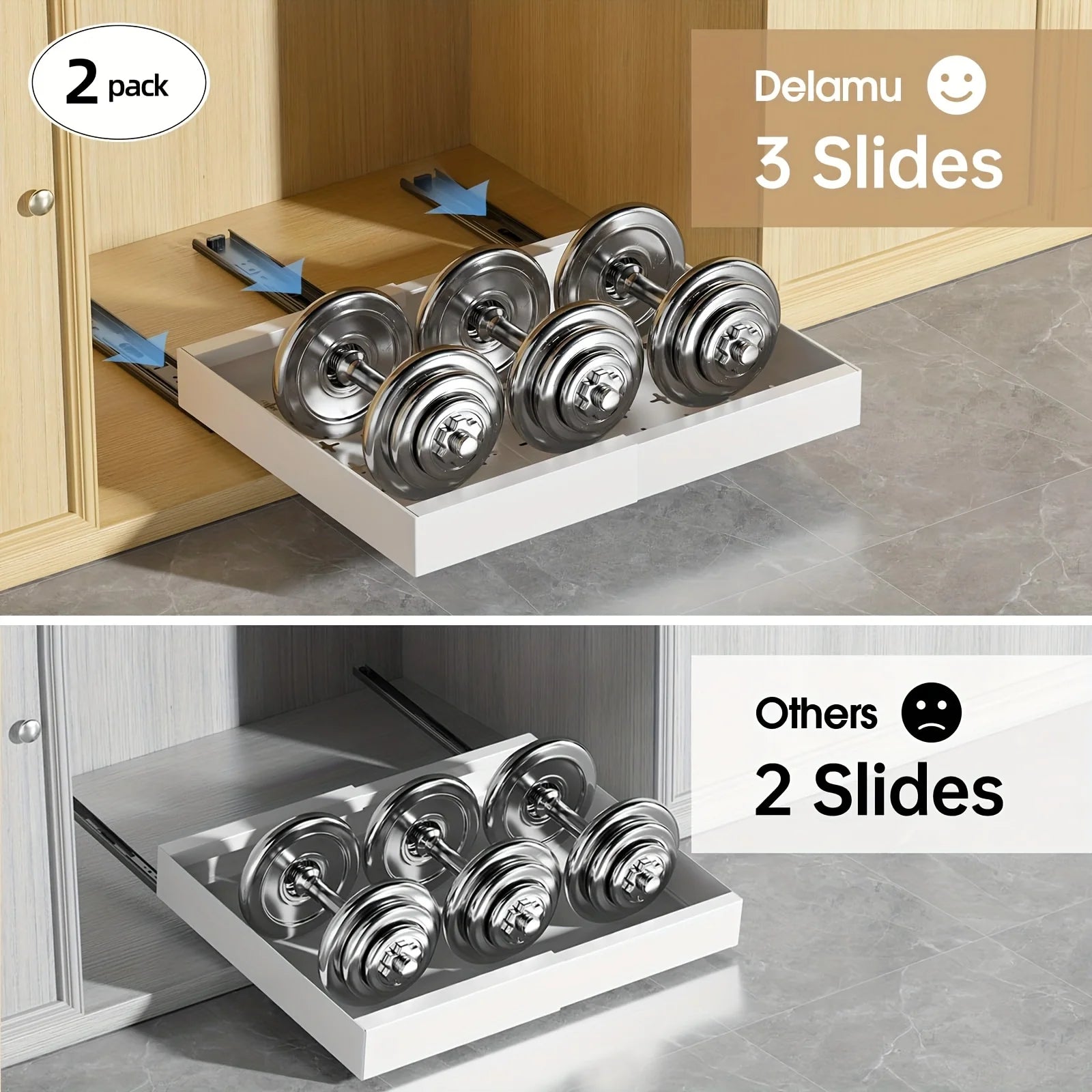 Expandable Pull Out Cabinet Organizer with Divider Racks Y712028
