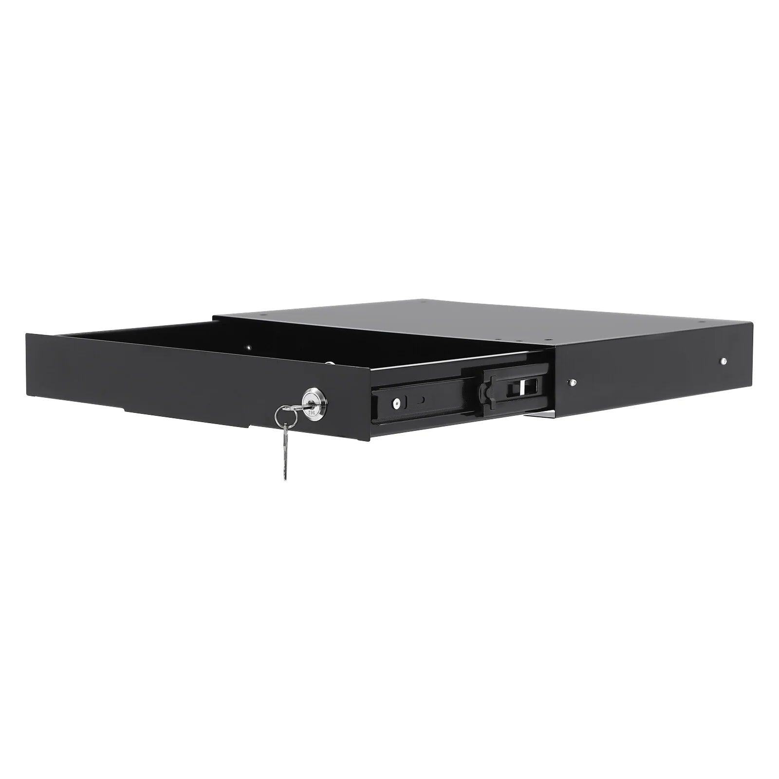 Under Desk Drawer Storage Sliding Tray Black N98670
