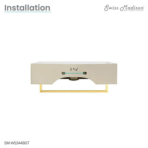 Wall-Mount Bathroom Sink with Silver Towel Bar Z89917