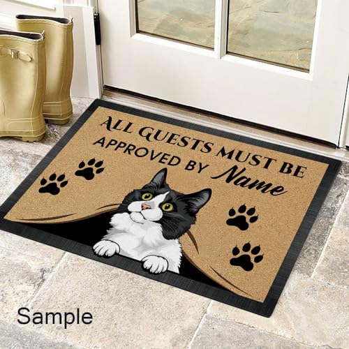 Personalized Dog Doormat with Peeking Dog Design for Home R277
