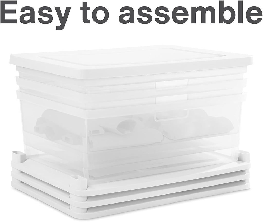 3-Drawer Storage Tower with Clear Plastic Drawers Y154