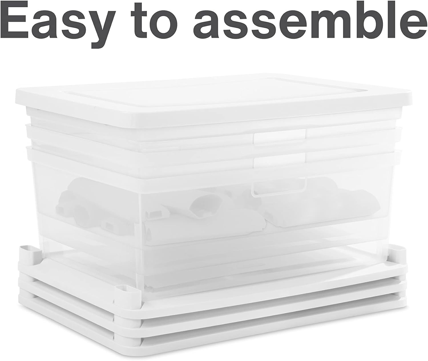 3-Drawer Storage Tower with Clear Plastic Drawers Y154