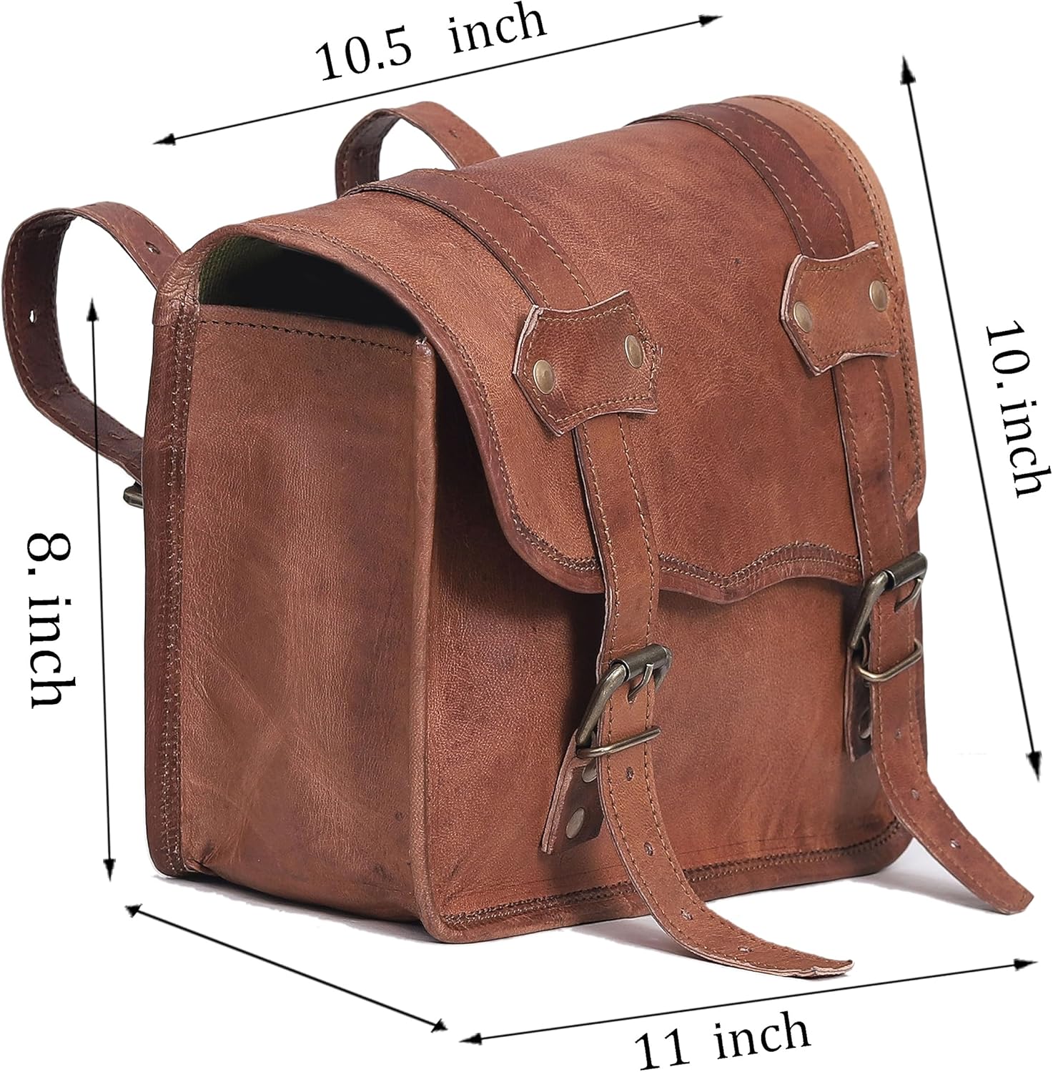 Leather Motorcycle Saddlebags, Set of 2 U12643