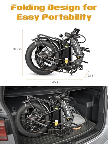 Folding Electric Bike for Adults, 750W Motor, 20.8Ah Removable Battery W6936