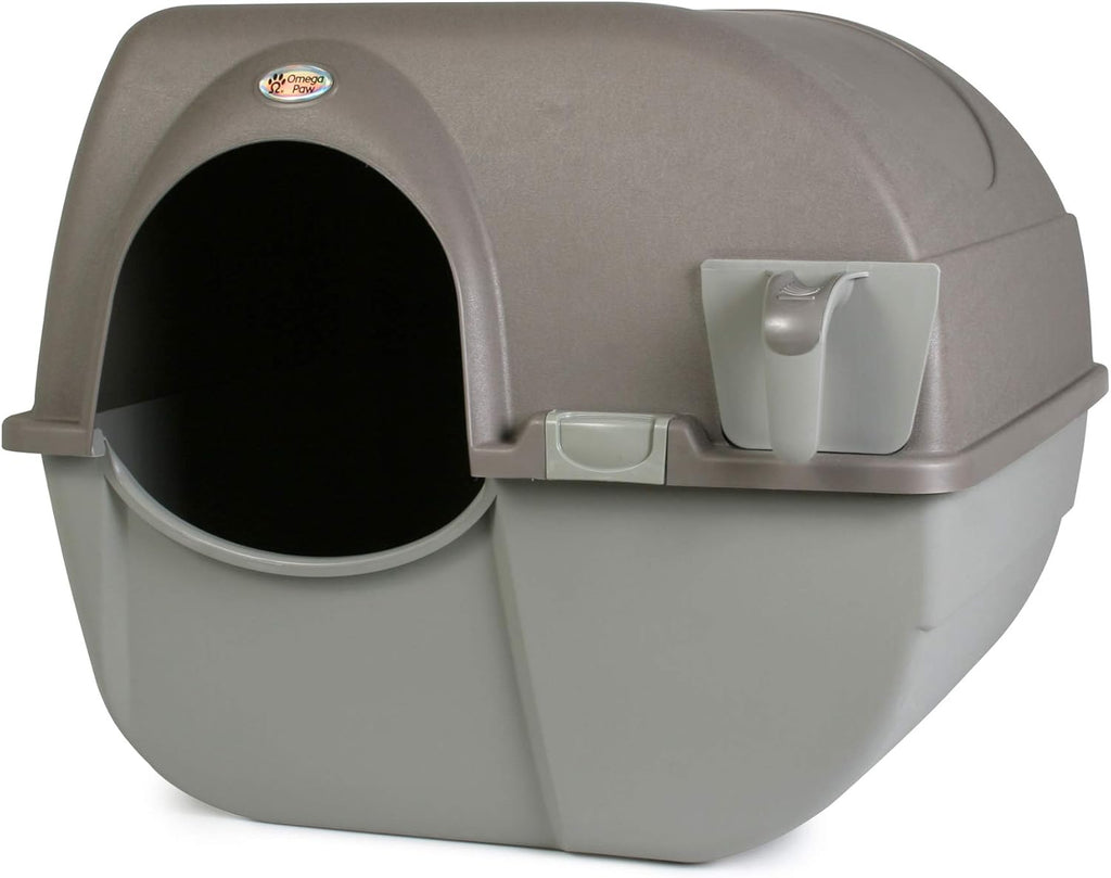 Omega Paw Self-Cleaning Litter Box, Regular, Taupe