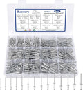 500pcs Pop Rivets Assortment Kit, 14 Sizes Aluminum Blind Rivets (3/32" 1/8" 5/32" 3/16") Assorted Blind Rivets