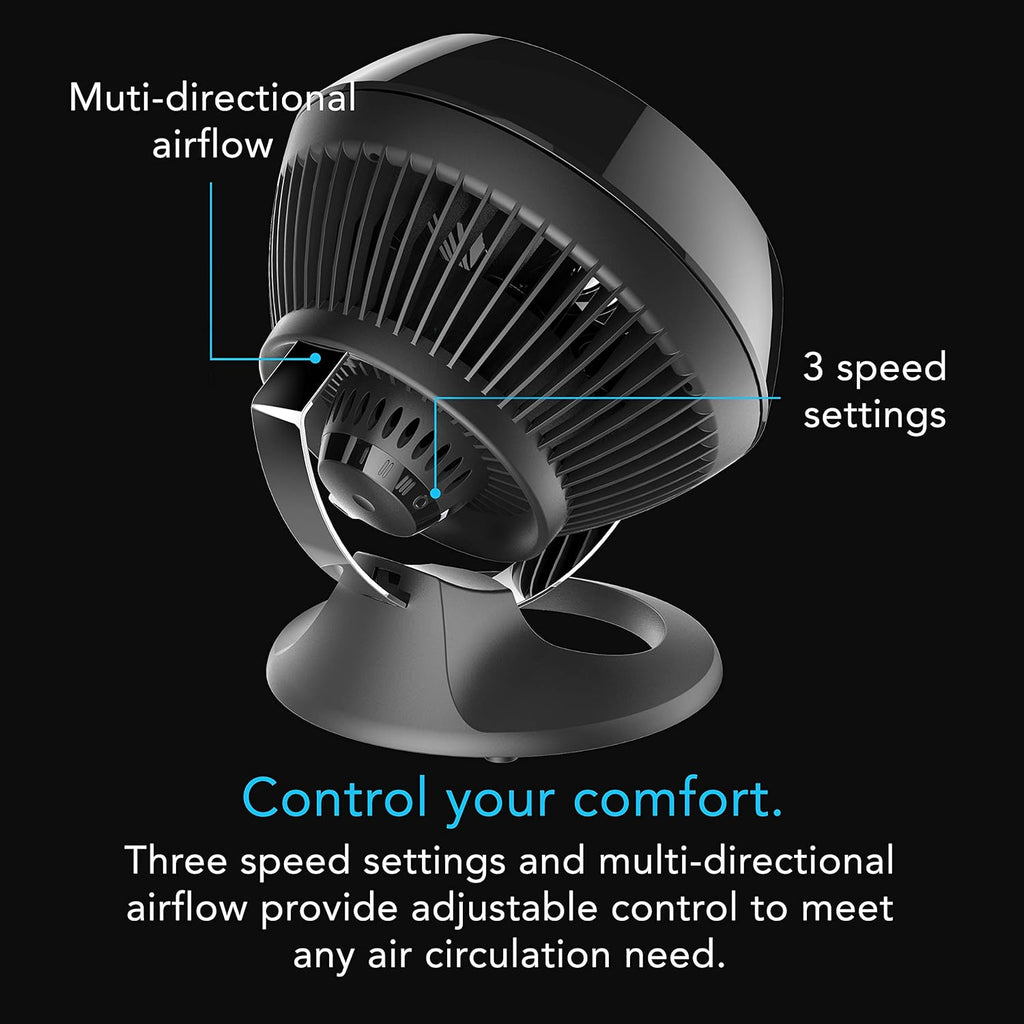 Whole Room Air Circulator Fan with 3 Speeds, Black O2436