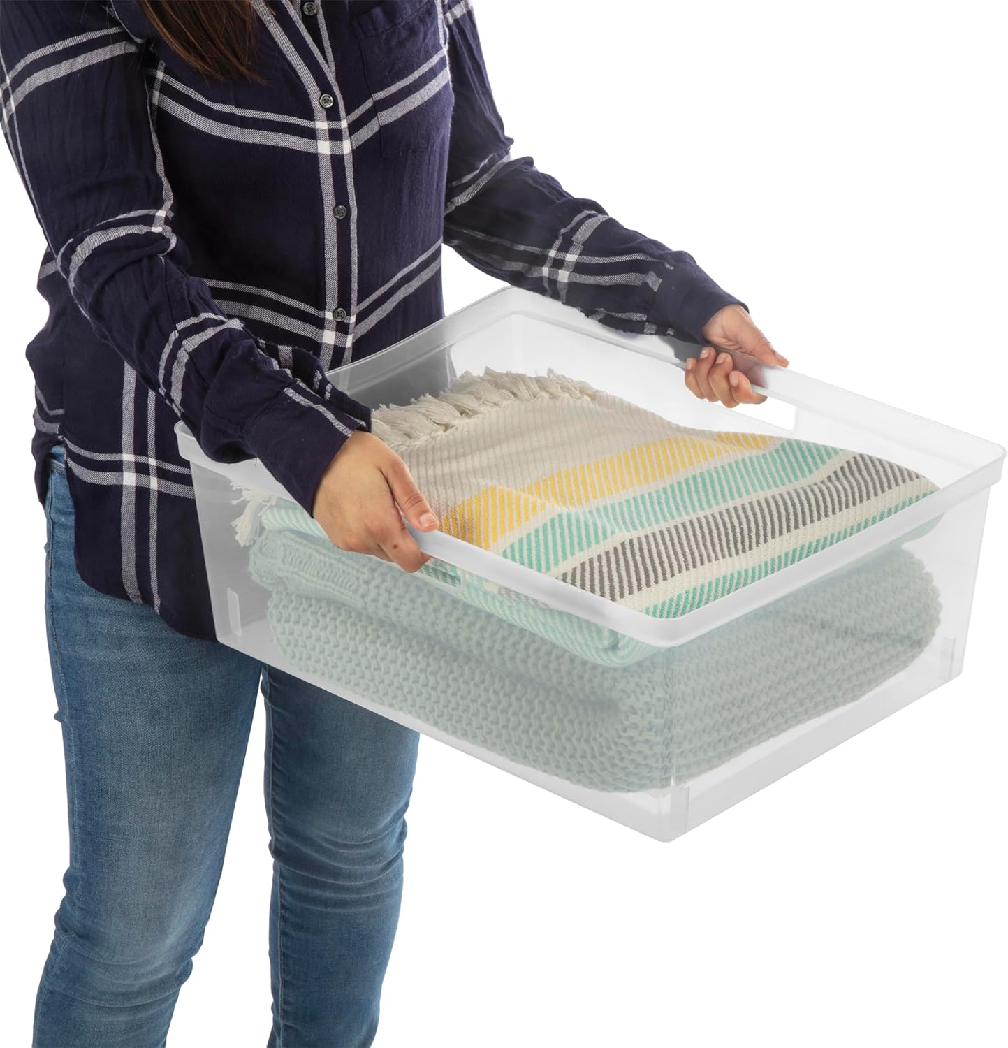 3-Drawer Storage Tower with Clear Plastic Drawers Y154