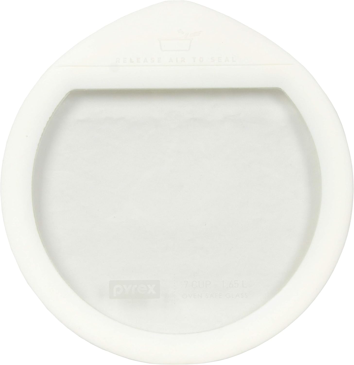 Pyrex OV-7402 Ultimate 7-Cup White Silicone with See-Through Glass Food Storage Replacement Lid