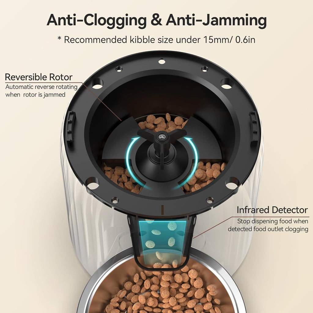 Automatic Cat Feeder, 4L Programmable Pet Food Dispenser Z43718