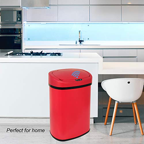 13 Gallon Automatic Sensor Trash Can with Lid U75916