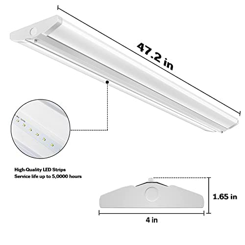 110W 8FT LED Shop Lights Ultra Slim Wraparound, 5000K, 4 Pack U501