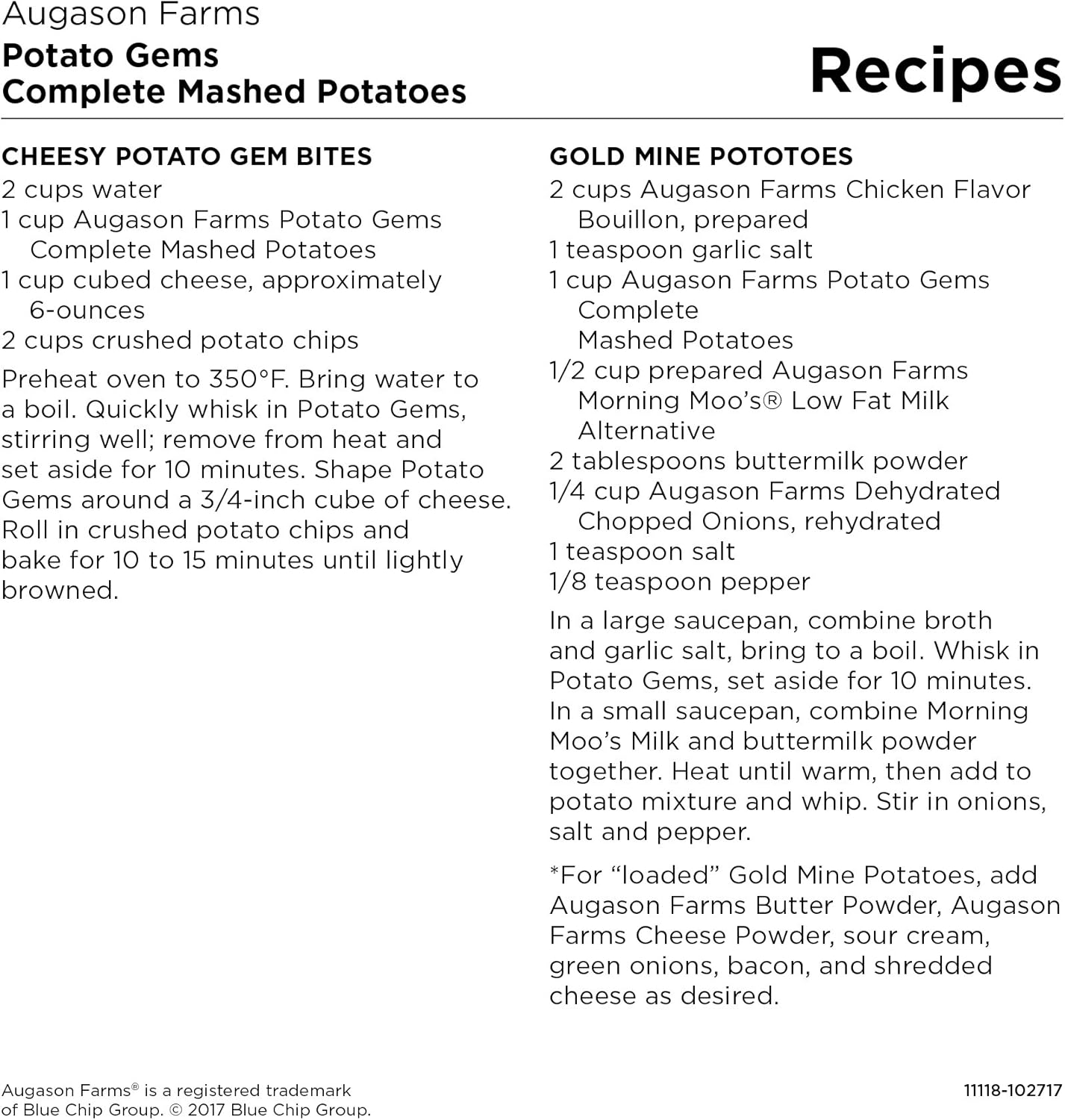 Mashed Potatoes 3 lbs No. 10 Can C633335