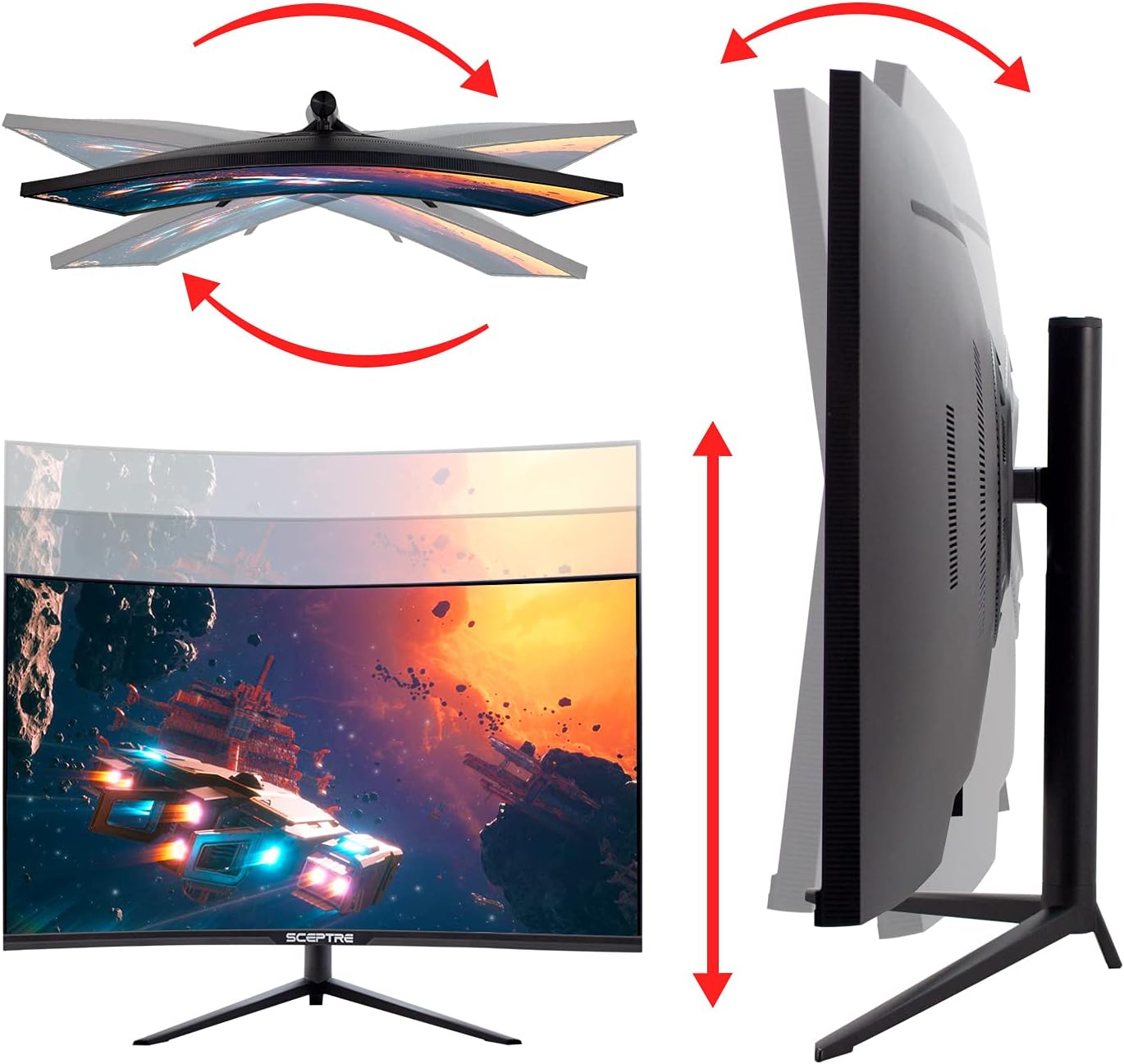 32" Curved 2K Gaming Monitor QHD 165Hz 1ms HDR400 FreeSync A135