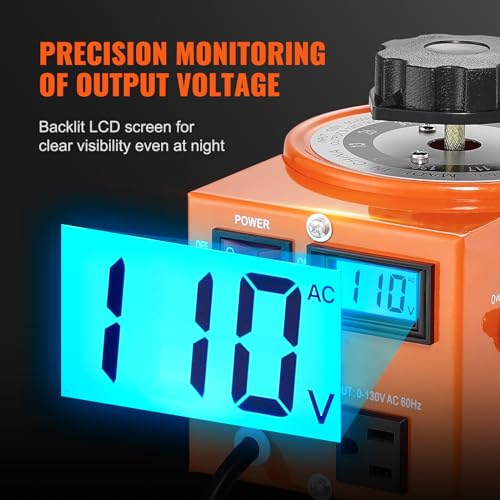 Variable Transformer 500VA 110V Input 0-130V Output Digital Display X140301