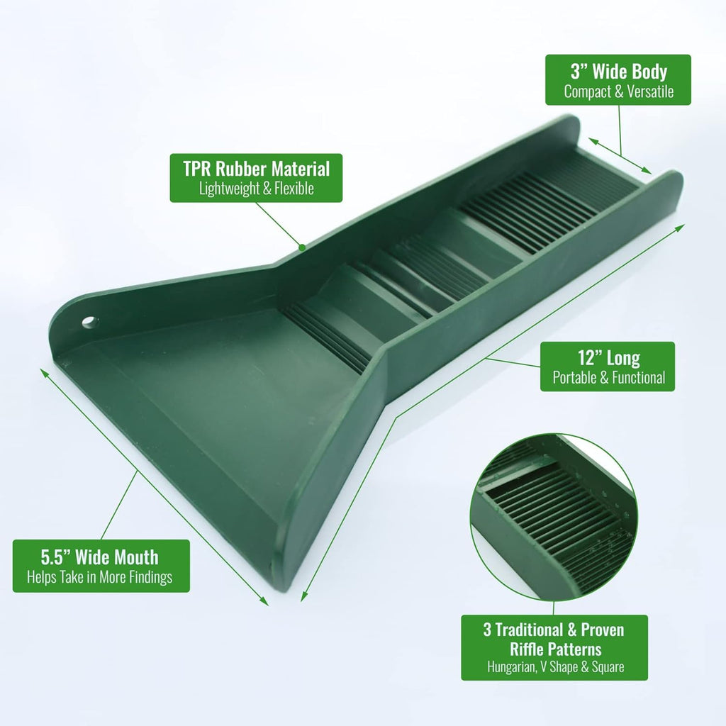 Pocket Mini Sluice Box for Gold Panning with Rubber Mat, 12" U101435