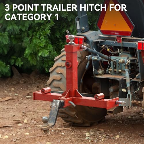 3 Point Trailer Hitch with 2" Receiver for Category 1 Tractor Y777