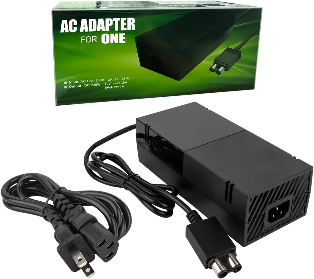 Power Supply Brick for Xbox One,Xbox One Power Supply Brick Cord Compatible with Xbox One Console,Power Supply AC Adapter Replacement for Xbox One Console,Auto Voltage 100-240V, Black