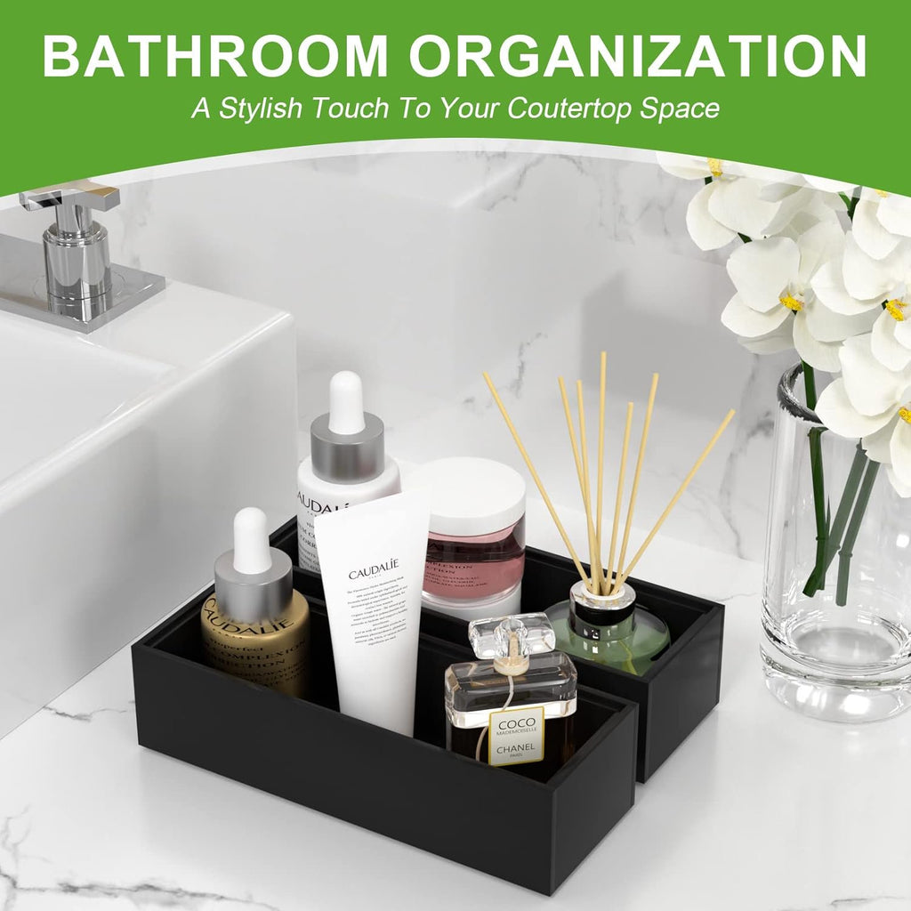 Bamboo Drawer Organizer for Silverware, Stackable Set of 2 W740372