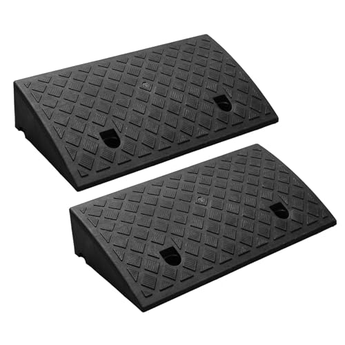 Curb Ramp Portable Lightweight Heavy Duty Plastic Threshold Ramp for Driveway, Loading Dock, Sidewalk, Car, Scooter, Bike, Motorcycle