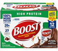 Boost High Protein Balanced Nutritional Drink, Rich Chocolate, Muscle Health & Energy with Protein, Vitamins & Minerals, 25% Less Sugars, 8 FL OZ Bottles, 12 CT (Pack of 1)