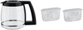 Cuisinart 12-Cup Replacement Glass Carafe for Coffee Maker (DCC-1200PRC) and Cuisinart Replacement Water Filters, 2-Pack