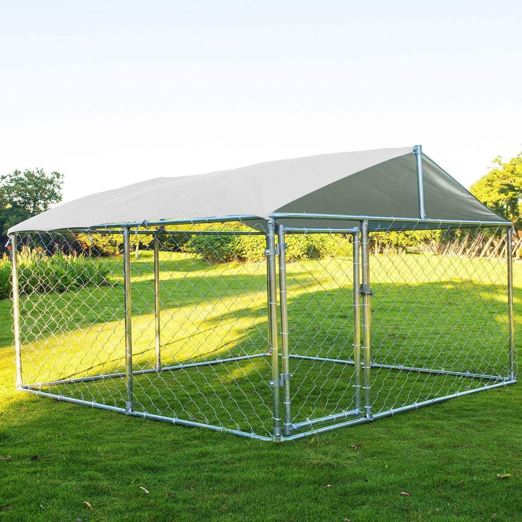 Heavy Duty Outdoor Dog Kennel with Water-Resistant Cover M966