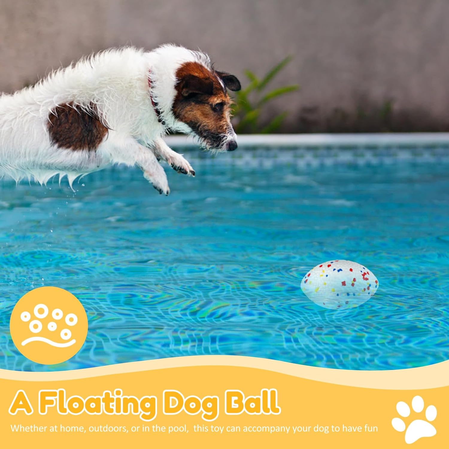 Durable Dog Balls for Aggressive Chewers, Rugby Fetch Toy for Medium and Large Dogs D7529