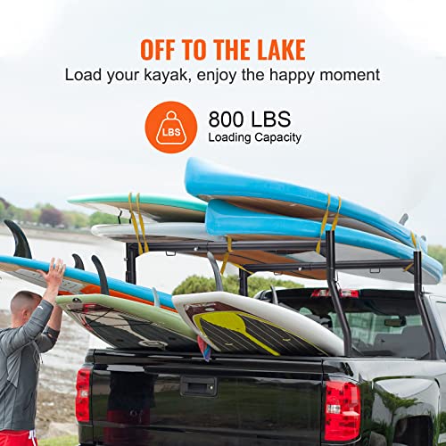 Aluminum Truck Rack with C-Clamps for Kayak, Surfboard, Lumber J58091