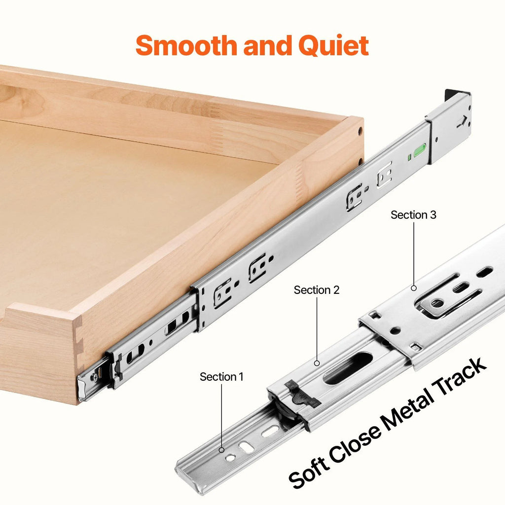 Soft Close Pull Out Cabinet Organizer, 20-Inch Wood Drawer B488