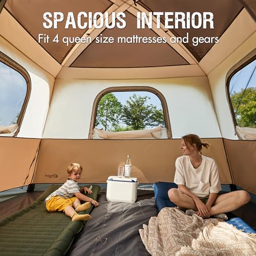 6 Person Camping Tent with Porch, Water Resistant G175