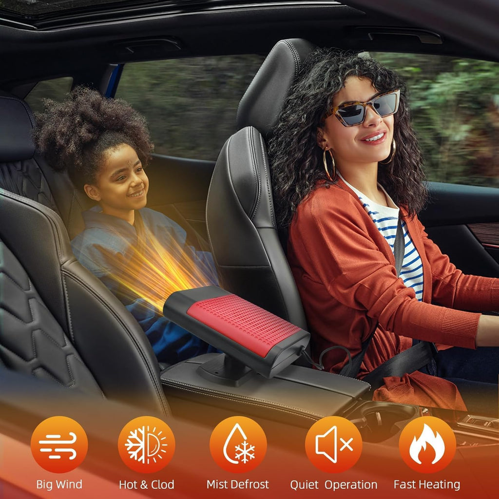 Portable 12V Car Heater Defroster with 360-Degree Suction Holder K2904