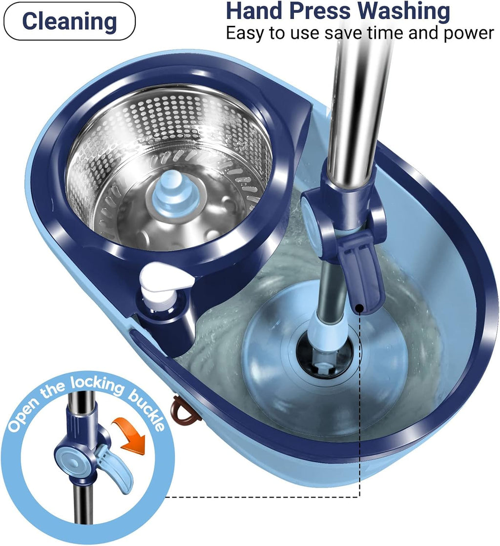 Spin Mop and Bucket with Wringer and Foot Pedal T533660