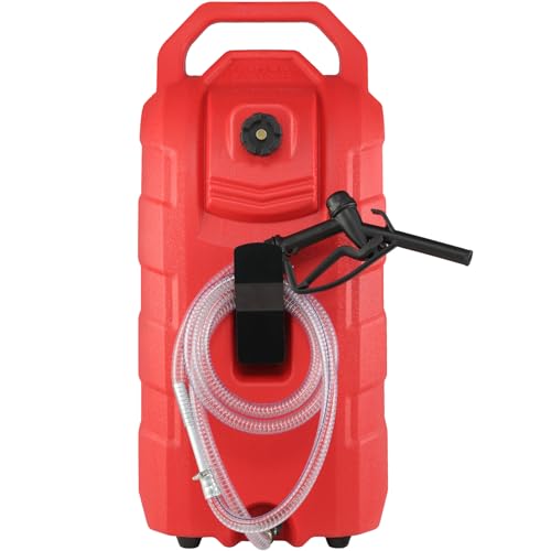 16 Gallon Fuel Caddy, Portable Gas Storage Tank with Nozzle and Wheels K786