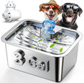 Stainless Steel Dog Water Fountain for Large Dogs, PETNF 3 Gallon Big Pet Water Fountain with 2 Filters, Dog Water Bowl Dispenser Cat Drinking Fountain Inside for Multiple Pets, Easy to Assemble&Clean