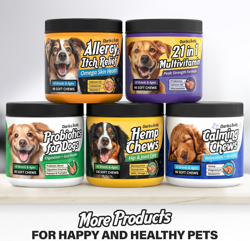 Dog Allergy Chews with Omega 3 and Probiotics, Chicken Flavor M8558