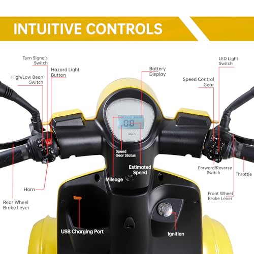 4 Wheel Mobility Scooter for Seniors - 800W Motor, 500lbs Capacity I407290