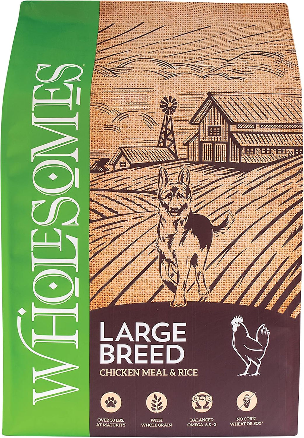 Sportmix Wholesomes Large Breed Chicken Meal And Rice Formula Dry Dog Food, 40 Lb.