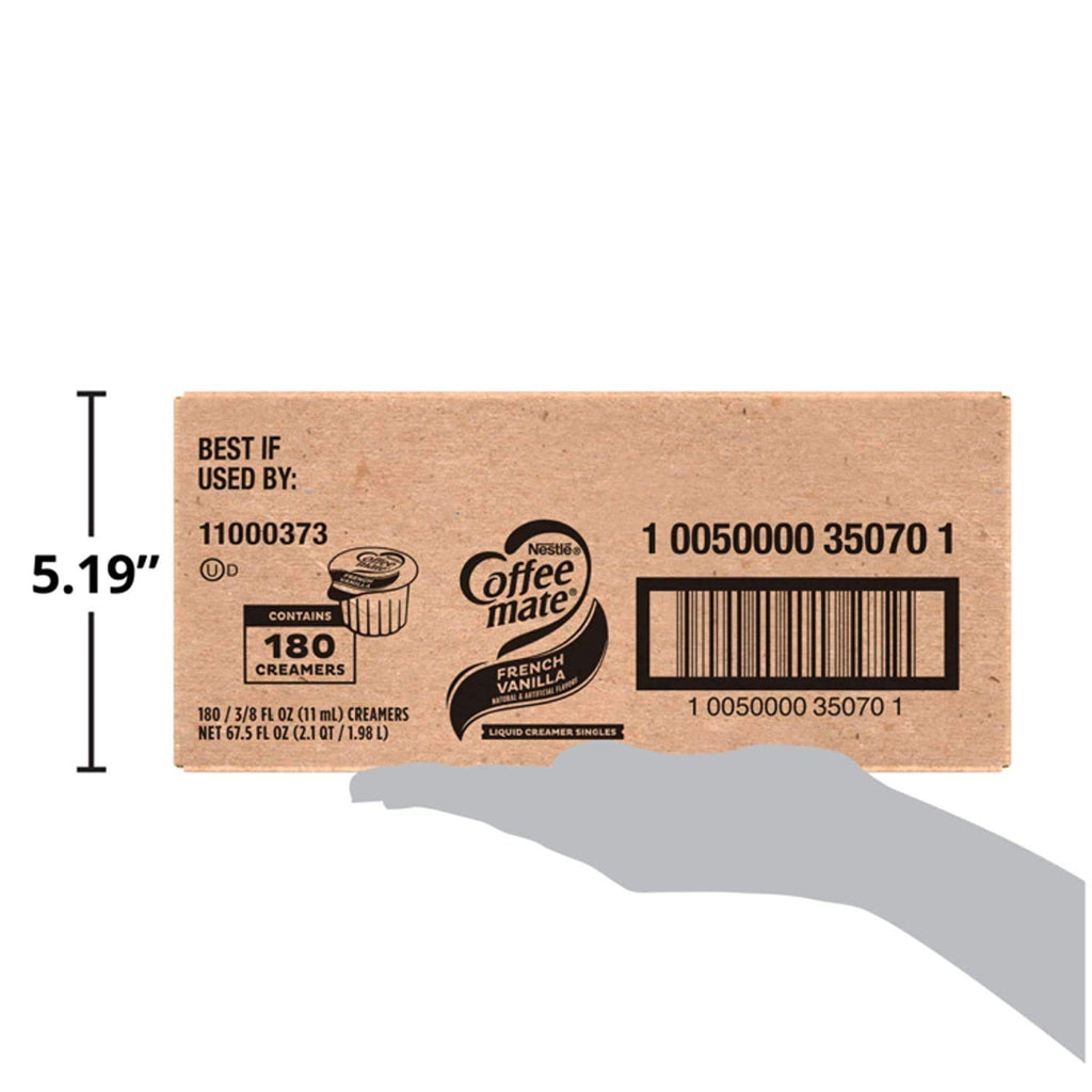French Vanilla Liquid Coffee Creamer Singles, Non Dairy, 180 Count M50922