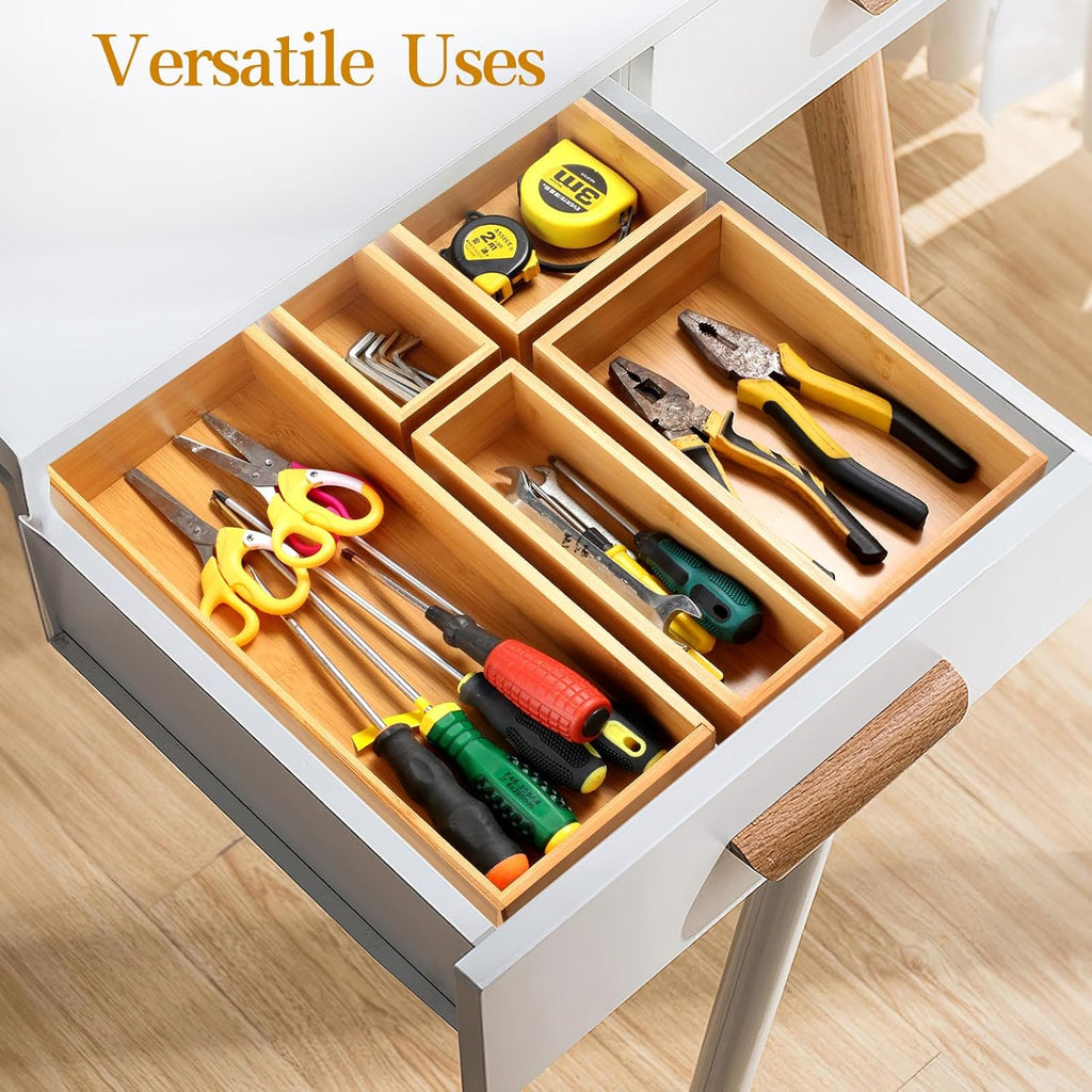 Bamboo Utensil Organizer Box, 5 Pack A67322
